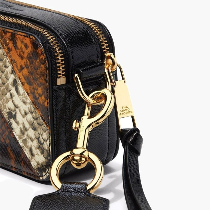 Marc Jacobs Snake Embossed Snapshot Bag Brown Multi