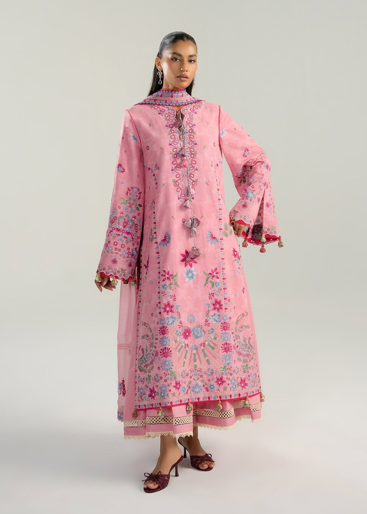 HUSSAIN REHAR - ZAN LAWN - PEMBE '26
