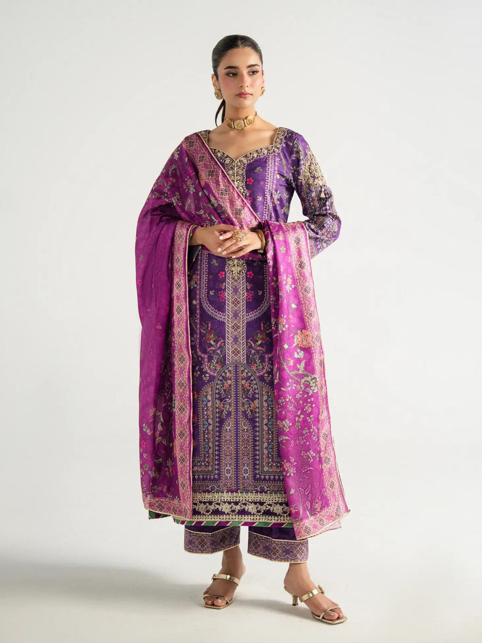 GULAAL - AIRA SILK - PLUM NOIR '26