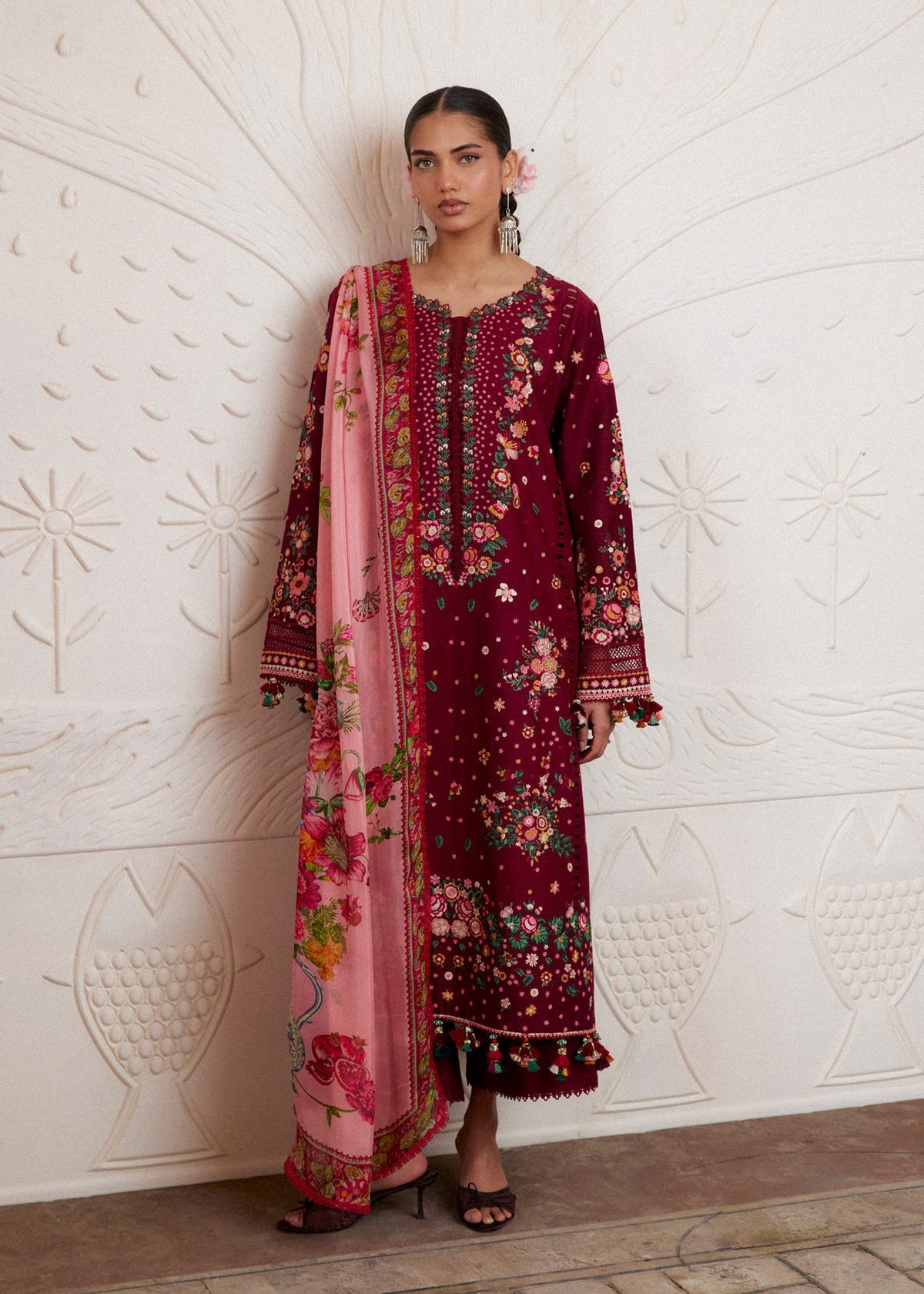 HUSSAIN REHAR - ZAN LAWN - KESTANE '26
