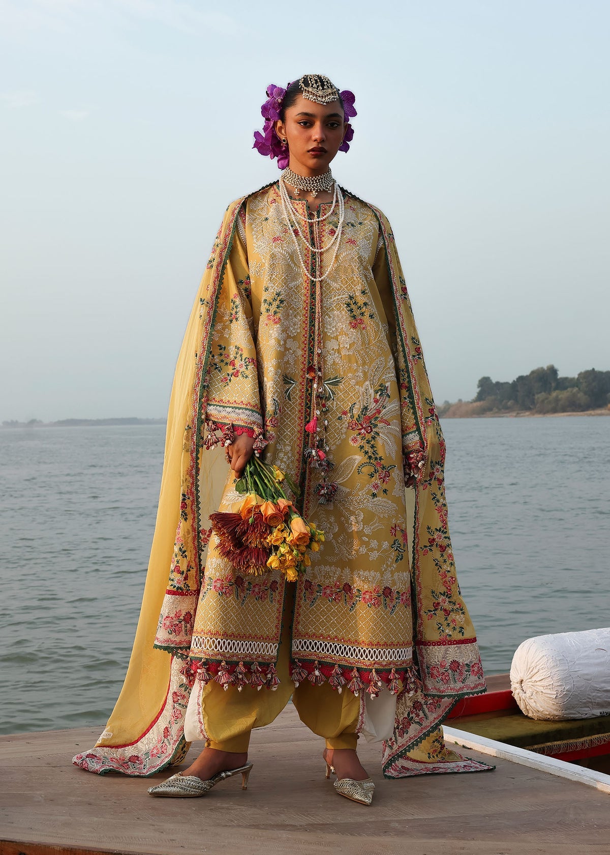 HUSSAIN REHAR - LUXURY LAWN - OCHRE '26